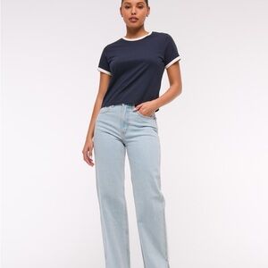 NWT Abercrombie & Fitch High Rise 90s Relaxed Jean Curve Love Size 0 Size 25